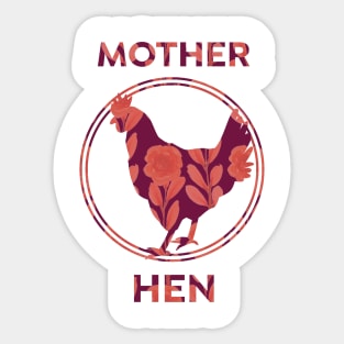 Floral mother hen - Funny Mother's Day Sticker